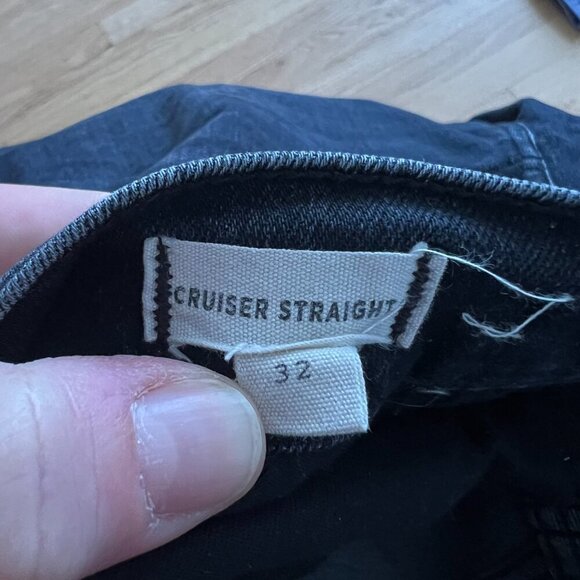 Madewell Cruiser Straight Leg Black Jeans Women's Size 32 - Picture 6 of 11